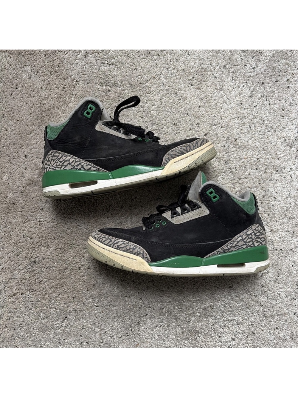 Air jordan retro 3 pine green shoes men’s size 8